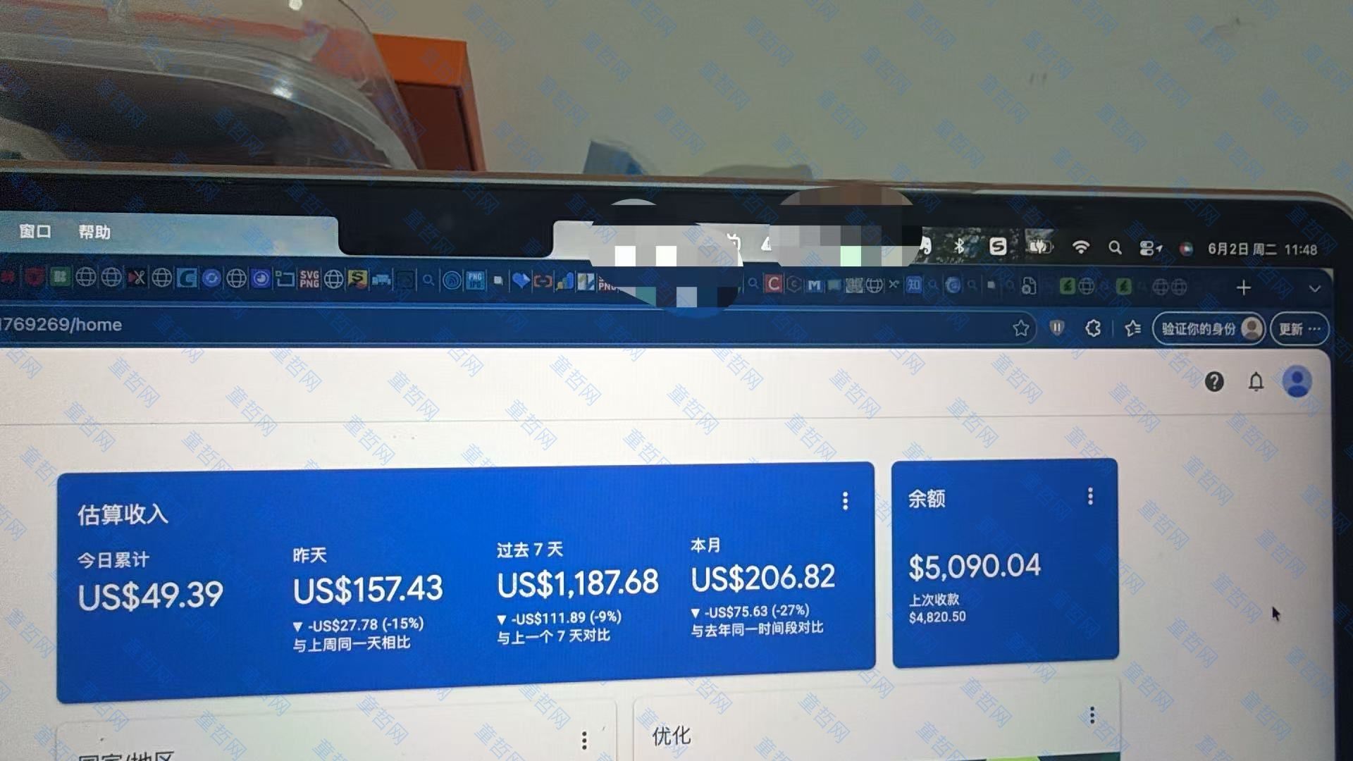 老客户 Google Ads 第一张收益截图