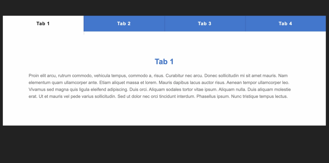 纯CSS实现的轻量级动态选项卡Tabs切换组件