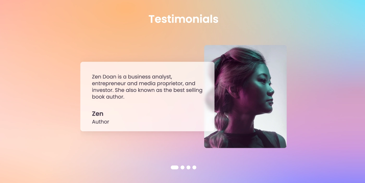 HTML响应式轻量级 testimonial （客户评价）轮播组件