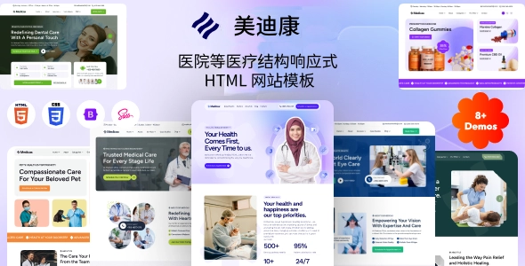 医院等医疗结构响应式 HTML 网站模板：打造专业健康类网站的理想选择