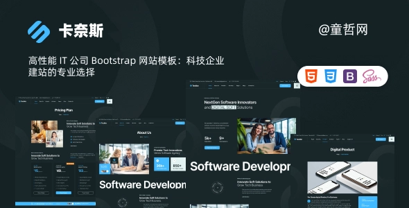 高性能 IT 公司 Bootstrap 网站模板:科技企业建站的专业选择