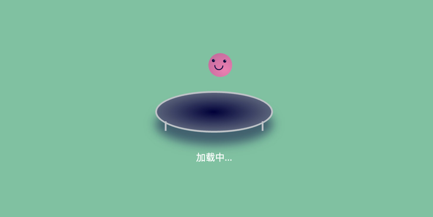 纯CSS趣味小球蹦蹦床弹跳动画加载器