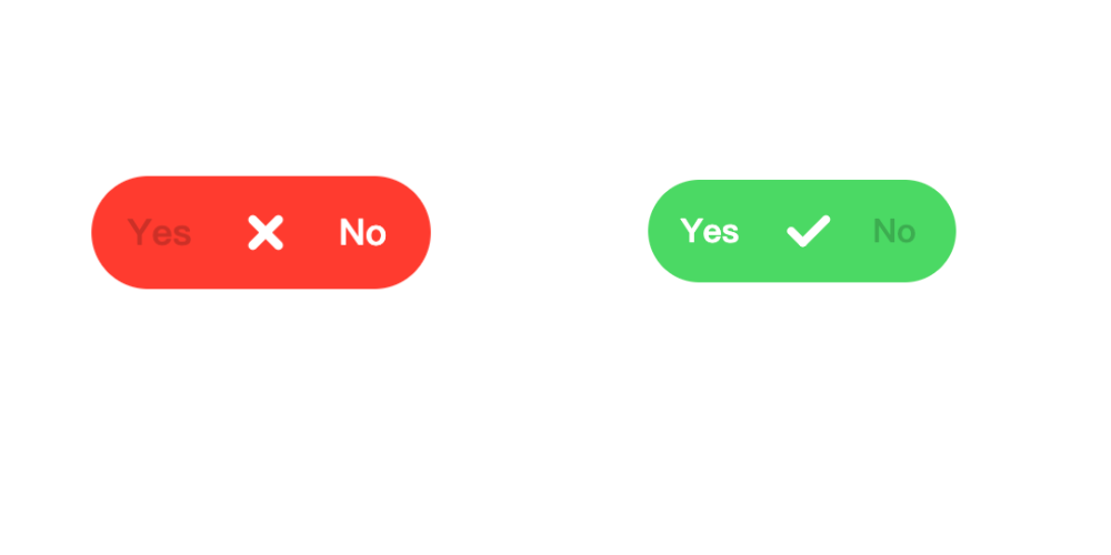 YES OR NO 创意简约CSS单选Radio按钮