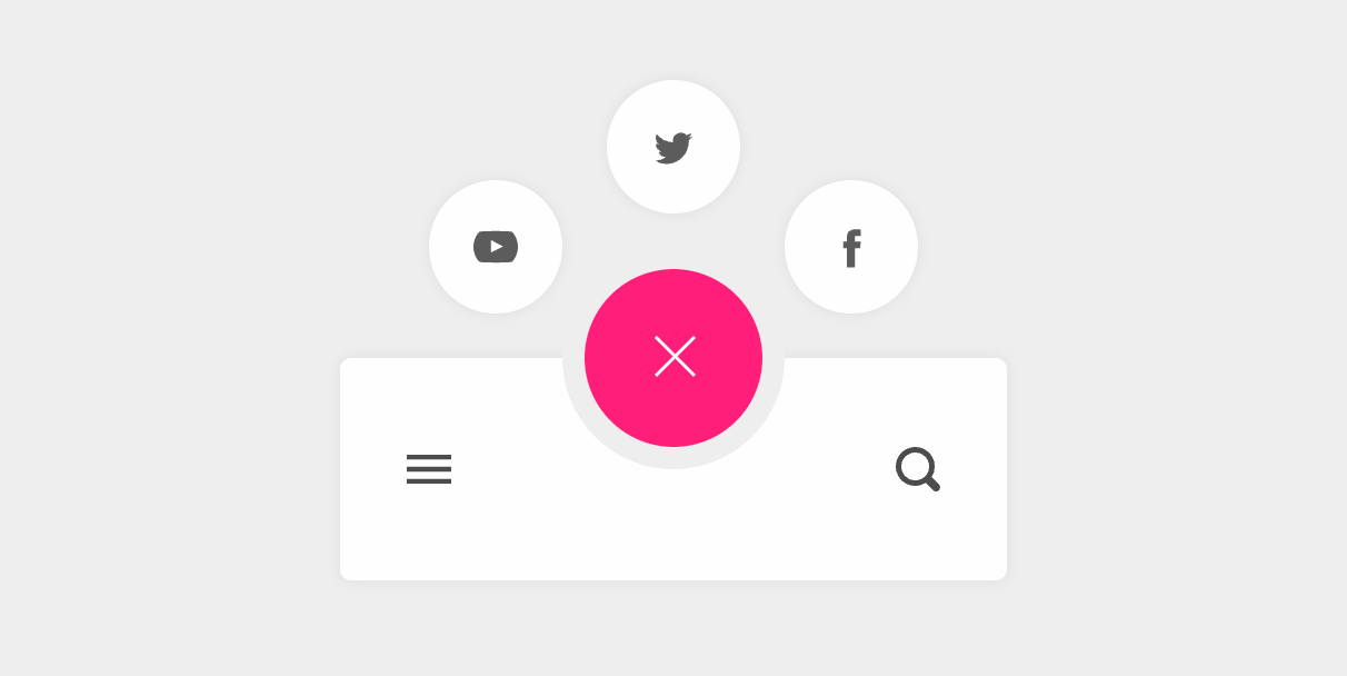 CSS+JS 实现的移动端底部菜单栏,支持点击交互效果