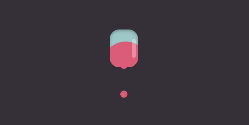 创意 CSS 瓶装滴落Loading加载动画效果