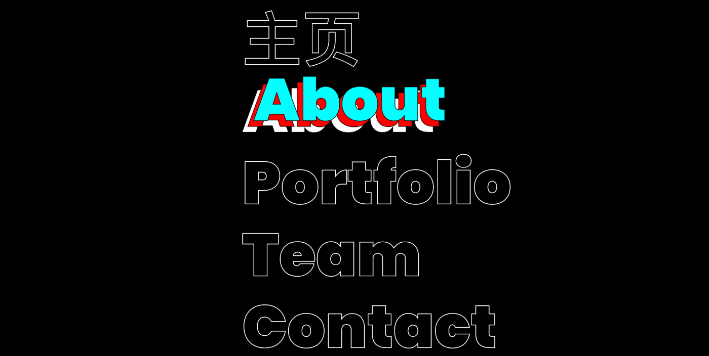 纯 CSS 创意导航悬停效果