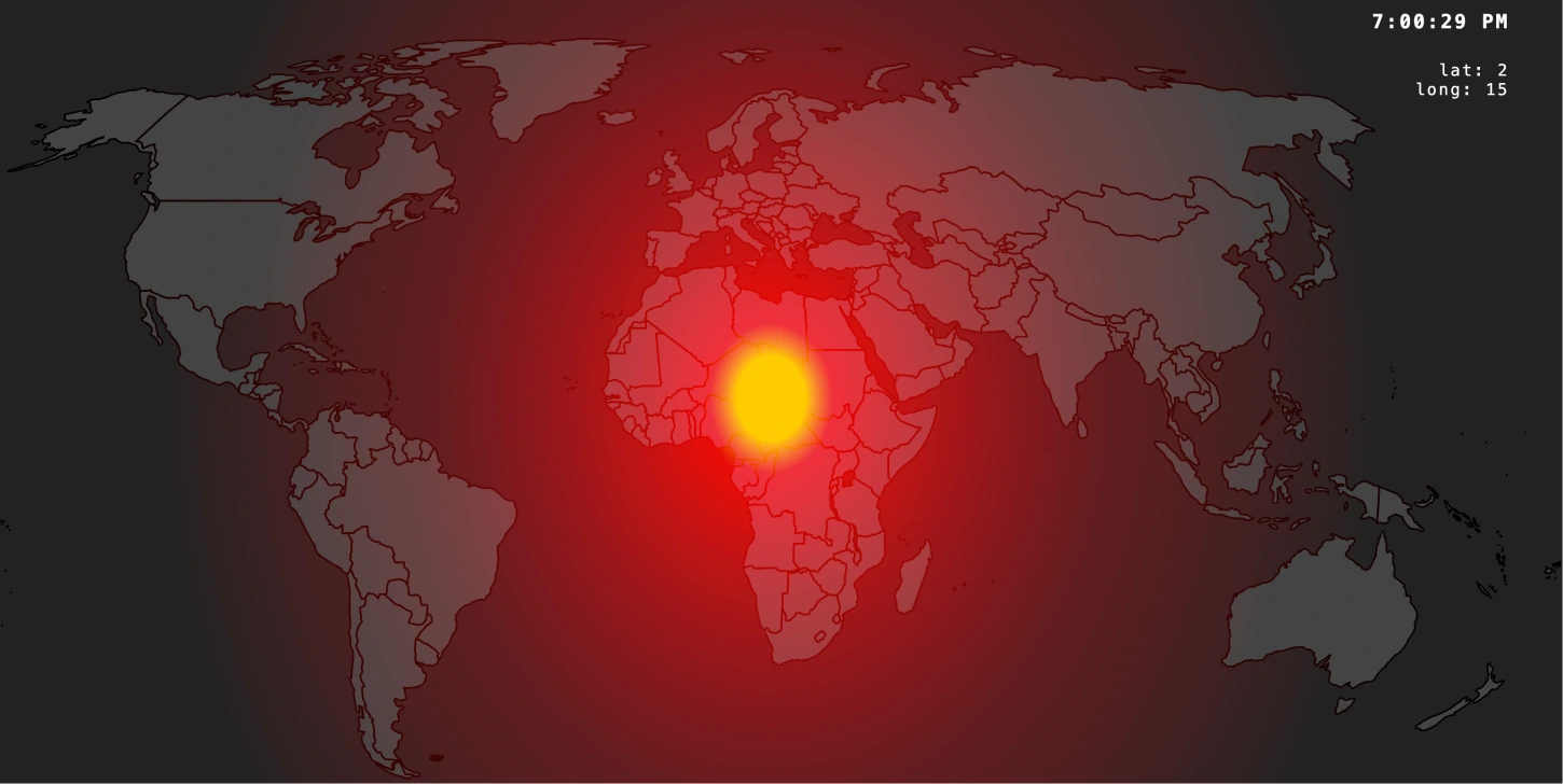 svg + canvas 太阳光照在地图上产生光照与阴影效果