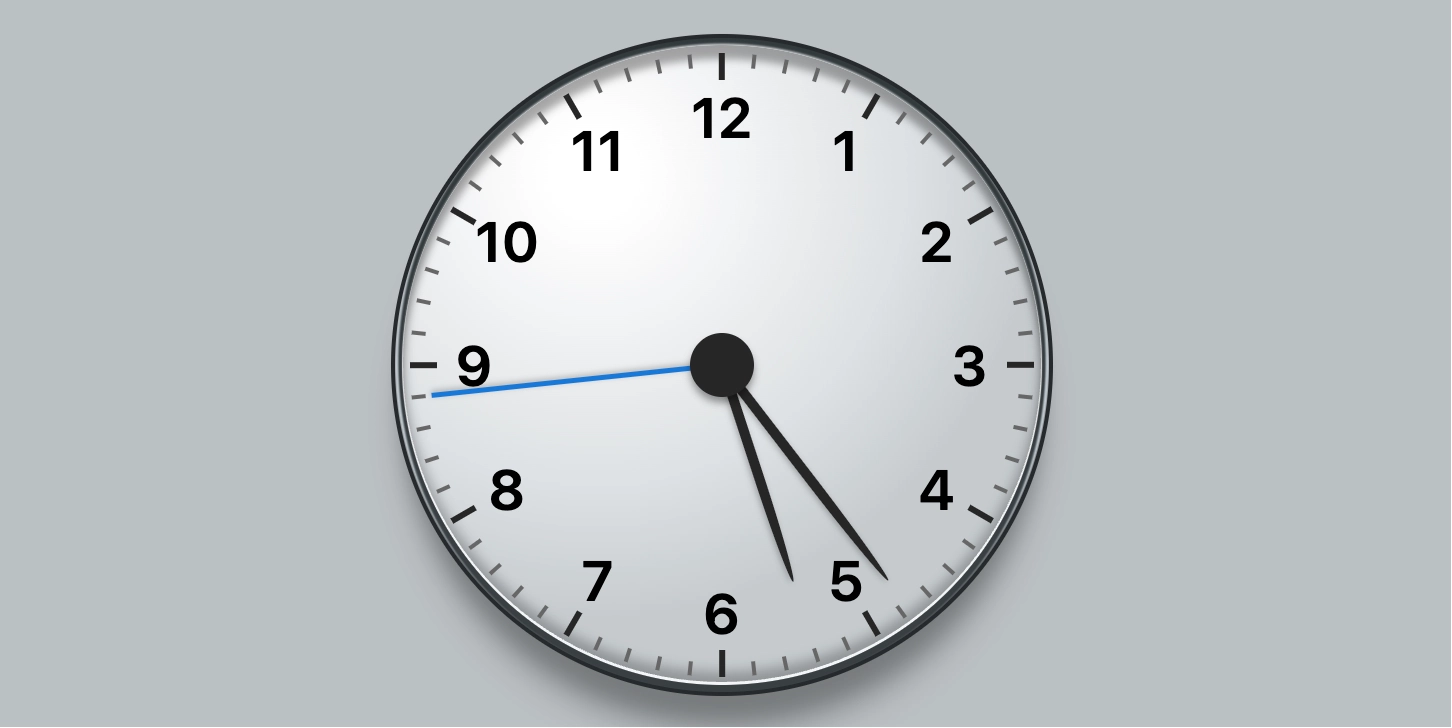 HTML简约黑白色调模拟时钟效果(CSS+JS)