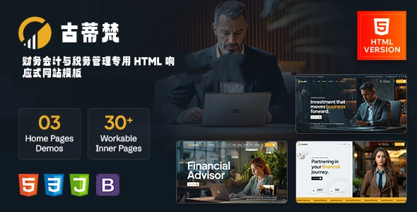 财务会计与税务管理公司专用 HTML 响应式网站模板