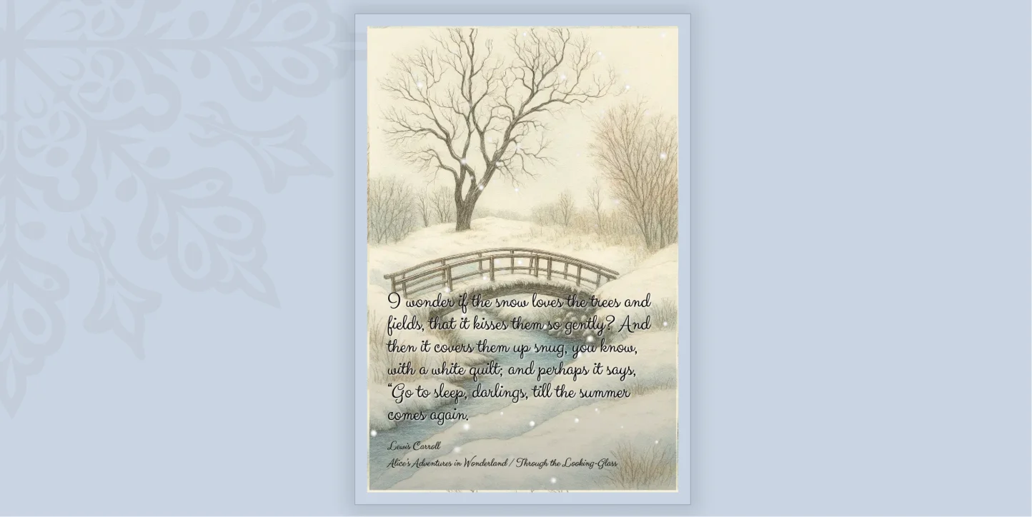 带动态下雪动画背景的卡片（CSS+JS）