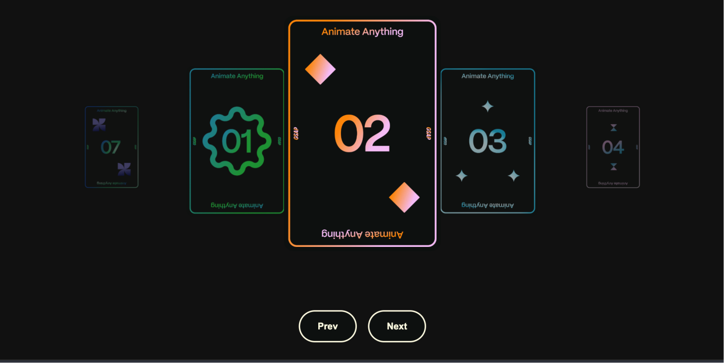 GSAP 无限滚动吸附卡片组件：丝滑循环的互动内容轮播，打造丝滑流畅的交互体验