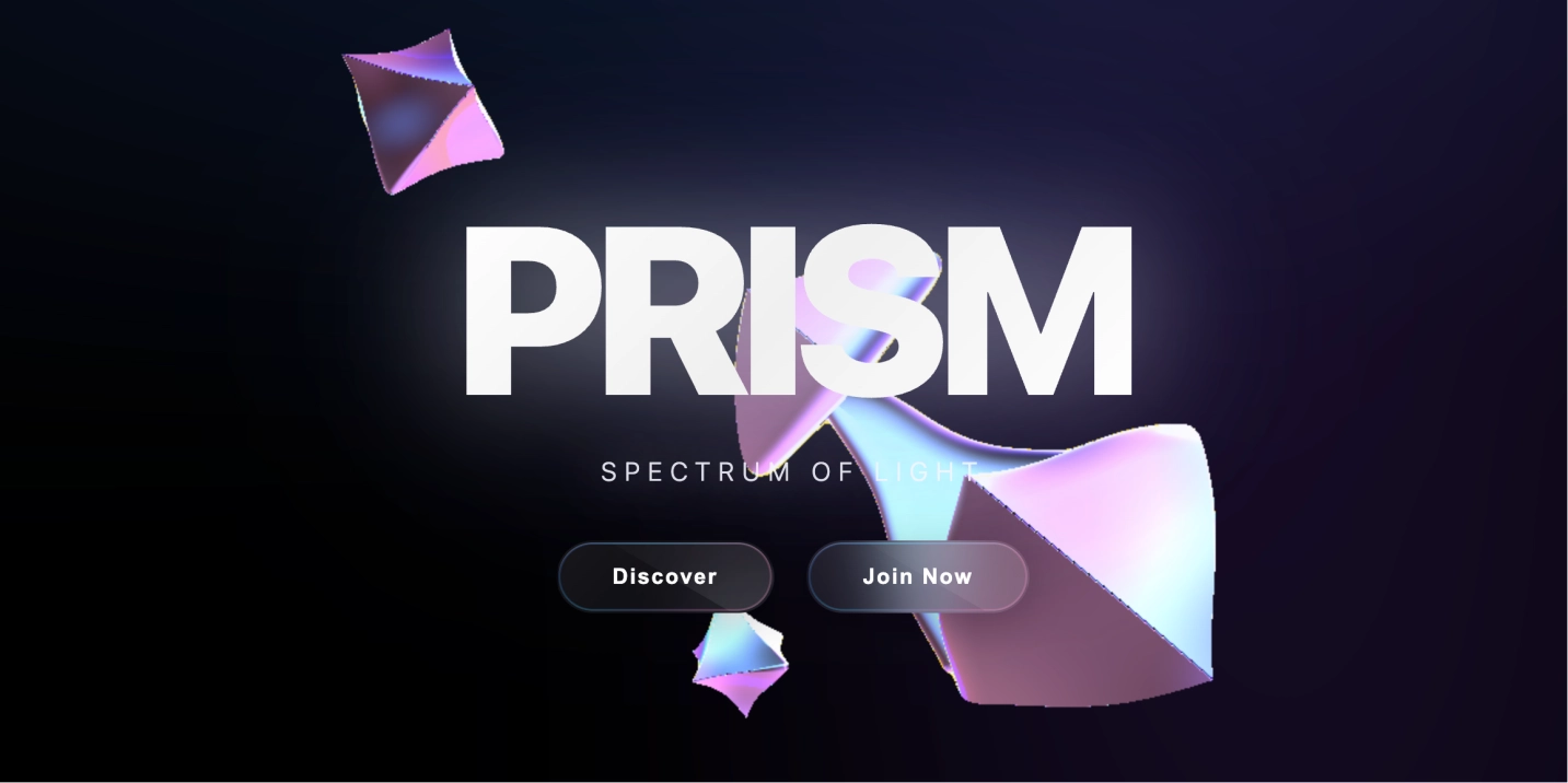 用 WebGL 打造的沉浸式折射晶体玻璃态动画 Hero 首屏布局