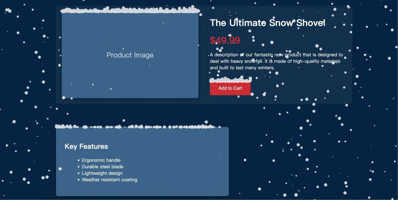 让网页也下雪(CSS+JS):一键生成真实感积雪边框!