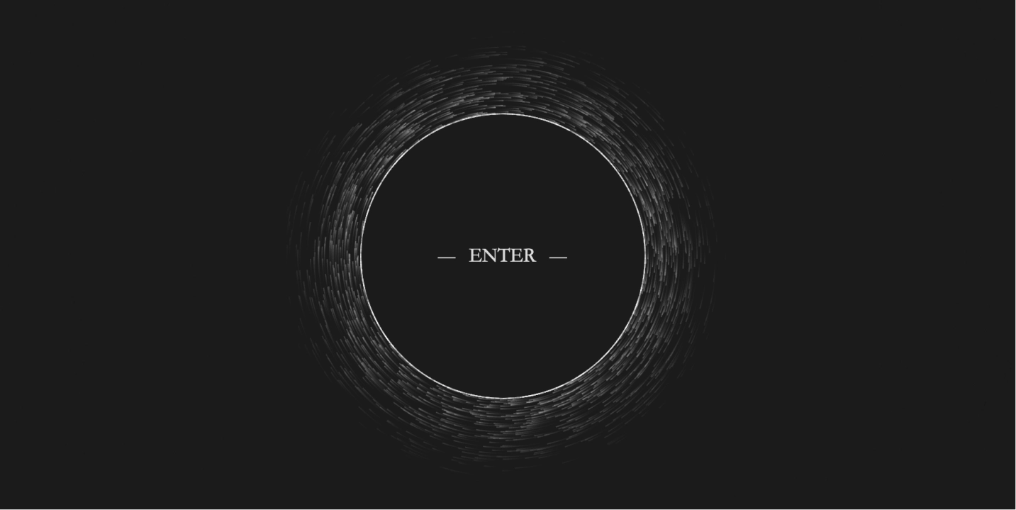 JS+CSS 带交互效果的黑洞粒子特效，极具冲击力的开幕、入口动画效果