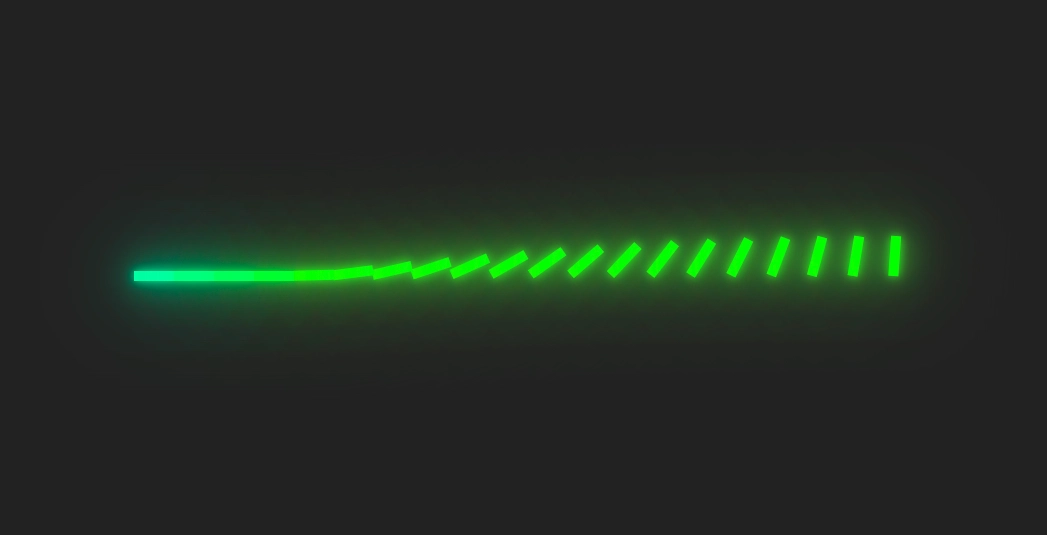 CSS彩色荧光条变形动态Loading加载效果