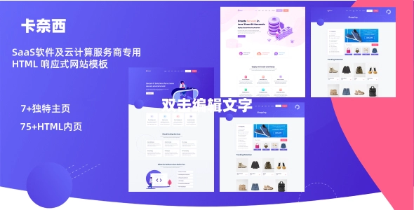 SaaS软件及云计算服务商专用 HTML 响应式网站模板