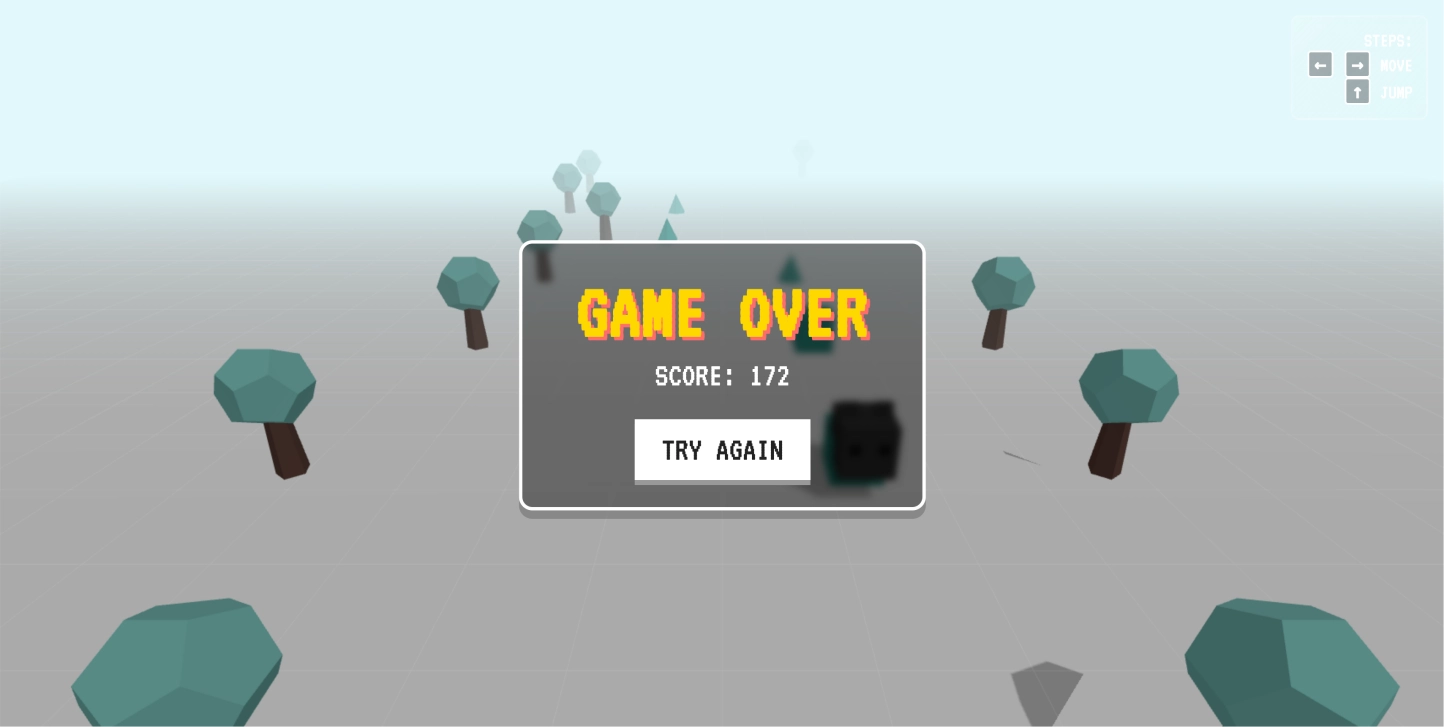 基于 WebGL 打造的极简 3D 像素风躲避障碍物 HTML 跑酷小游戏