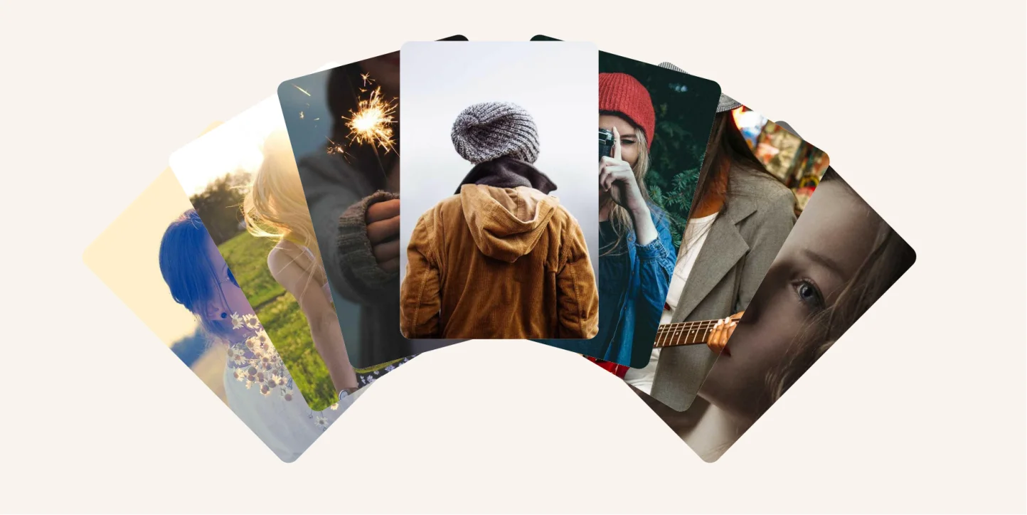 纯 CSS 打造的沉浸式扇形卡片图片展示效果，支持悬停预览