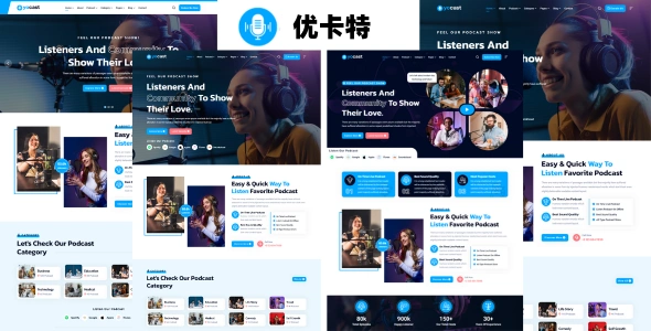 专业音频/视频播客、自媒体电台与流媒体内容创作响应式 HTML5 网站模板