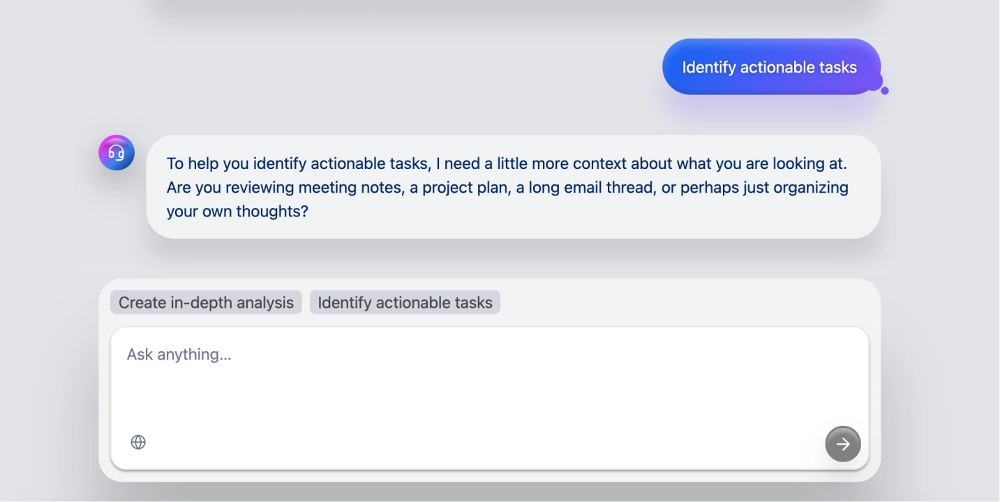 沉浸式 AI 对话 HTML 界面布局：融合色彩美学与引导式交互的创新布局设计