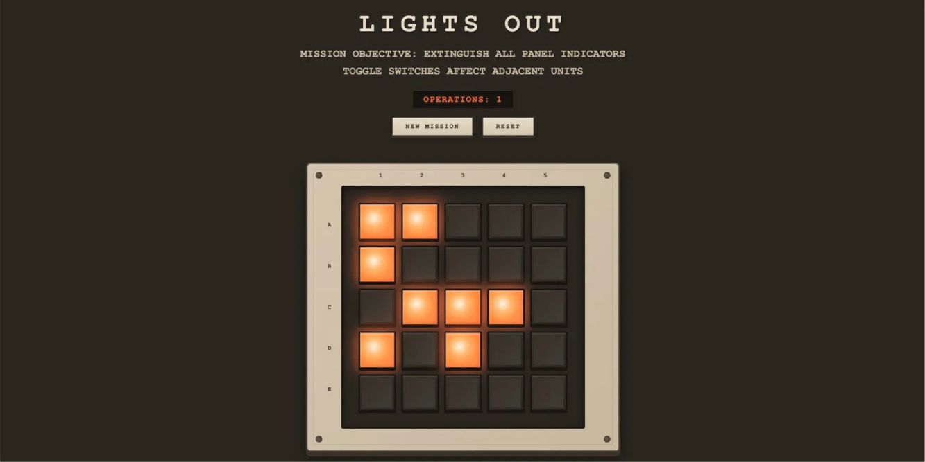 熄灭所有灯光益智烧脑 HTML5 小游戏源码