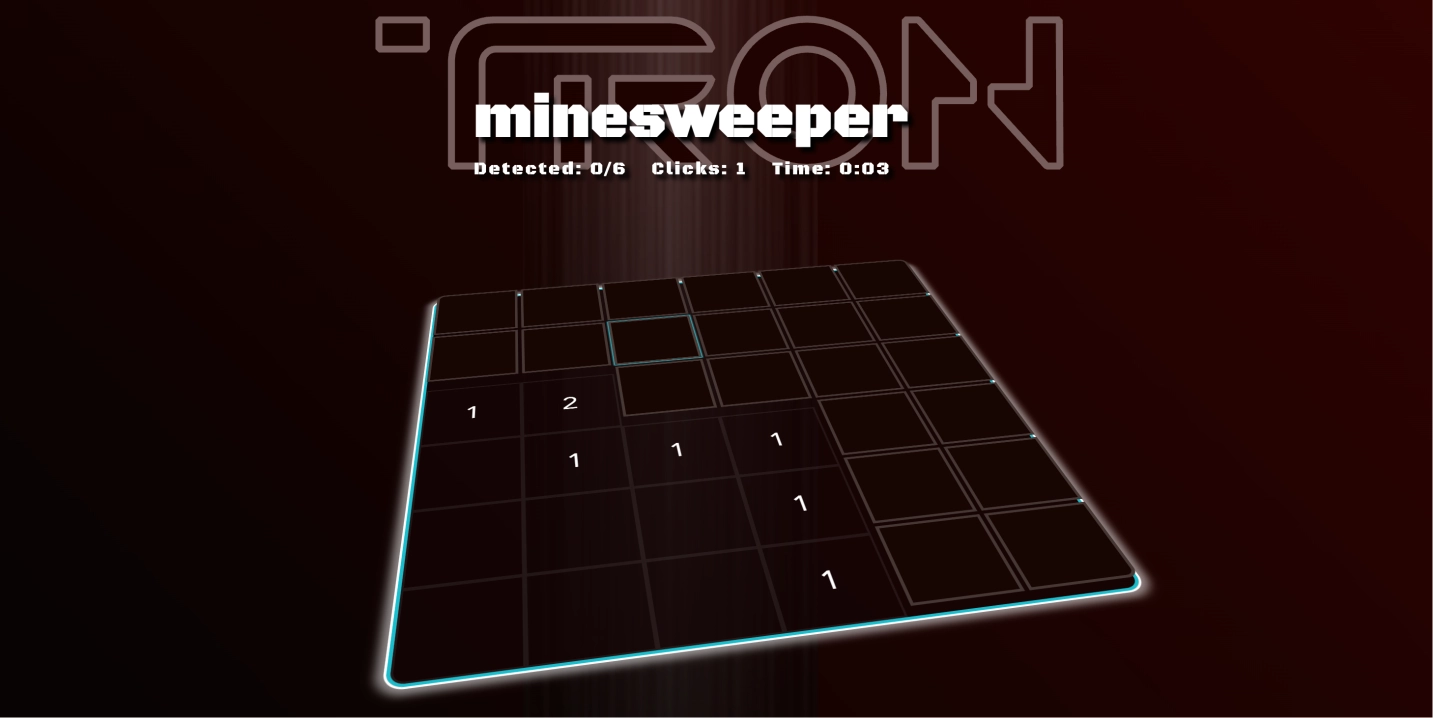 赛博朋克风 HTML5 + GSAP 改良创新版扫雷小游戏源码 - 霓虹网格3D视觉特效