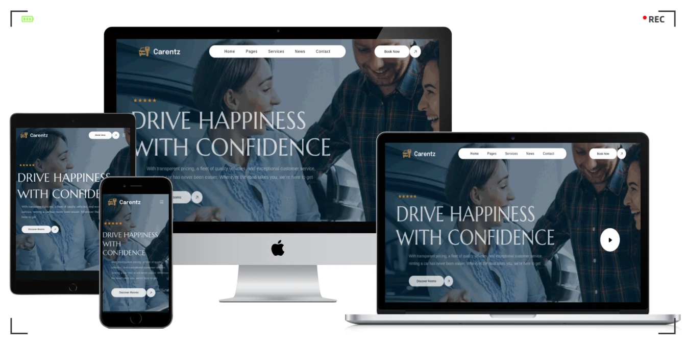 豪华轿车租赁服务 HTML 响应式网站模板