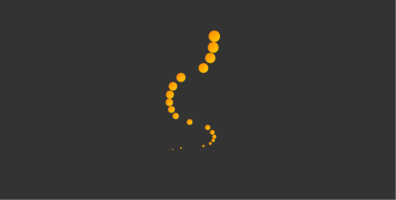 纯 CSS 圆球贪吃蛇蠕动加载动画效果