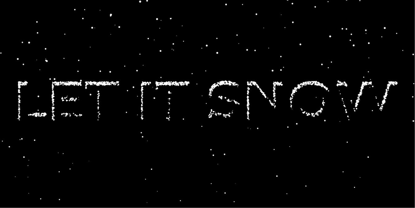 GSAP 下雪背景+雪花逐渐覆盖于文字表面动画效果