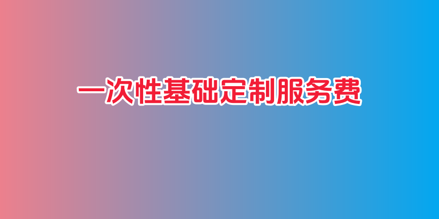 一次性基础定制服务费