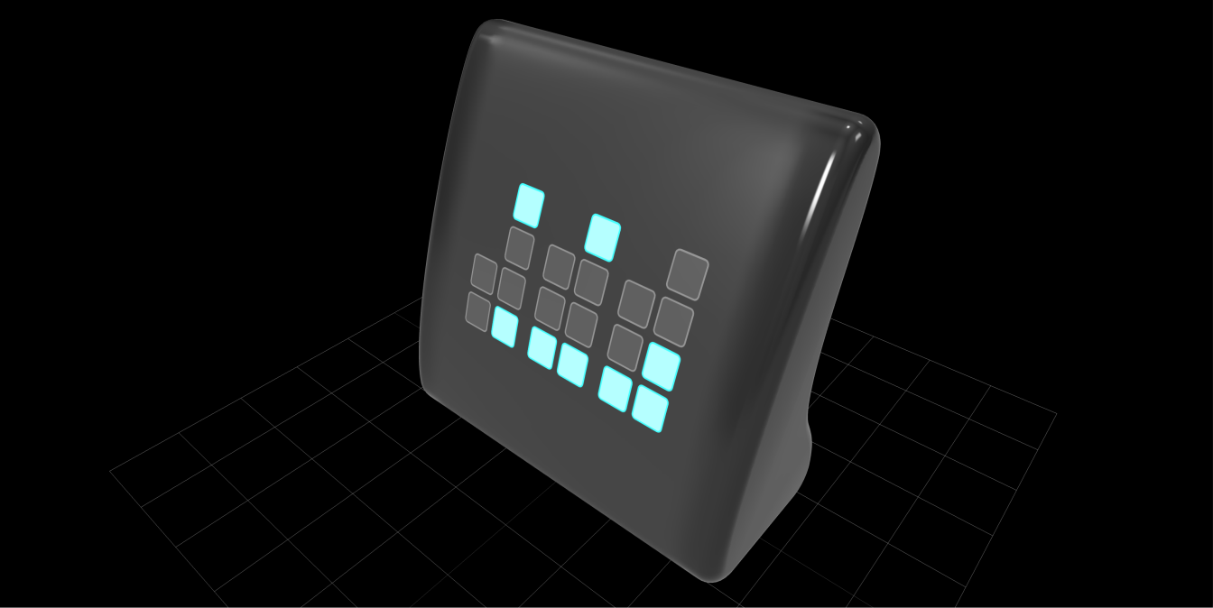 three.js实现可拖拽的 3D 二进制时钟效果