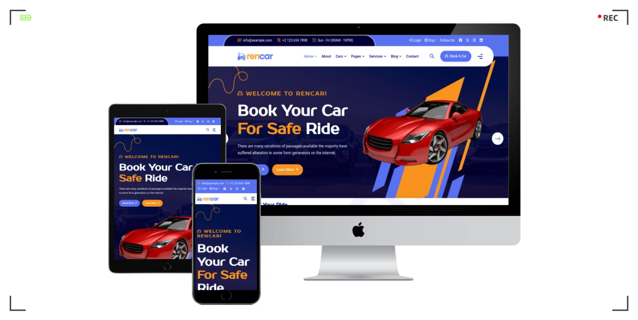 车辆在线预订及租赁平台专用 Bootstrap 网站模板