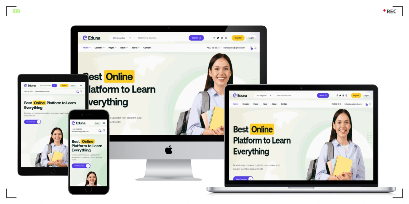 在线课程网站模板 – 基于 Tailwind CSS，适合教育机构与课程平台搭建