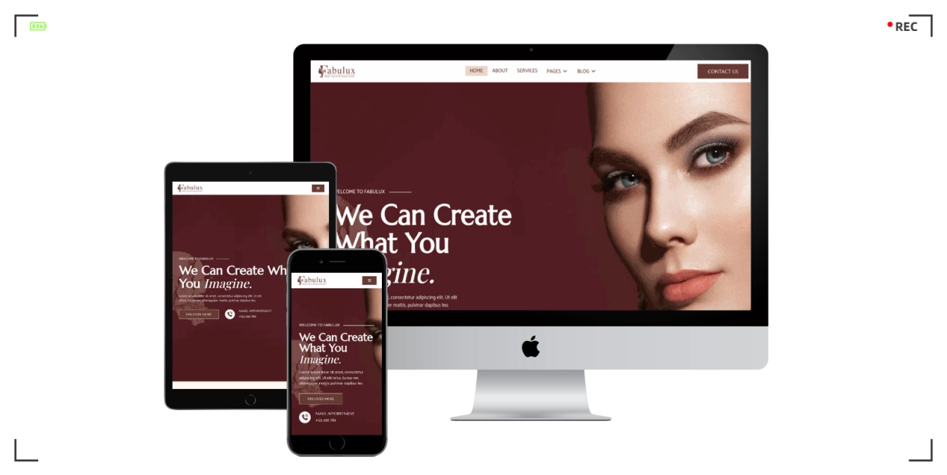 美妆美容网站模板 - 专为化妆师与美容院设计的 Bootstrap 响应式模板