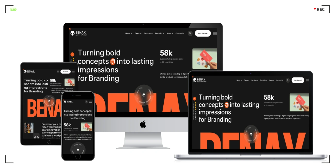 创意机构专用网站模板 - 含 11 种首页的多用途作品集展示 HTML 响应式模板