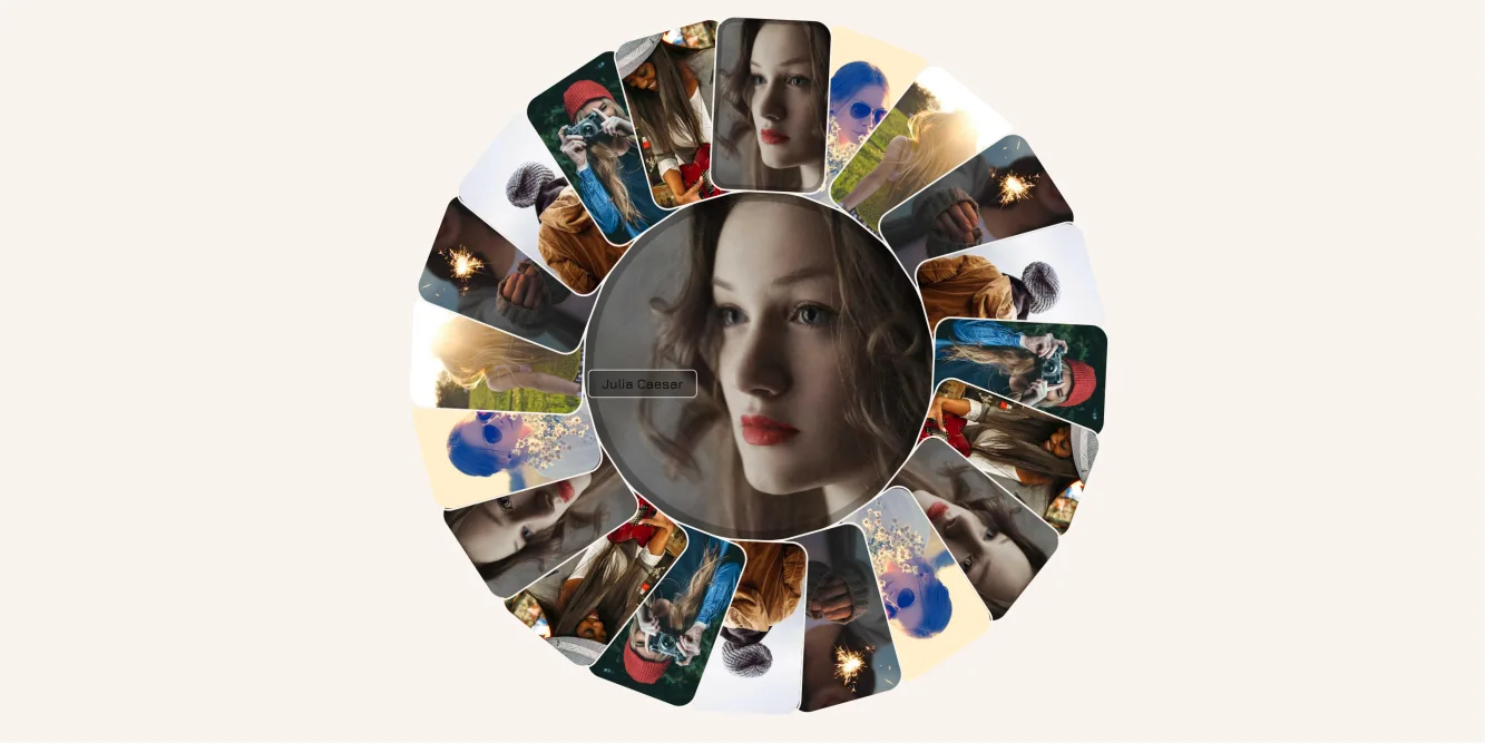 纯 CSS 圆环形相册画廊:让你的照片集展示更有格调