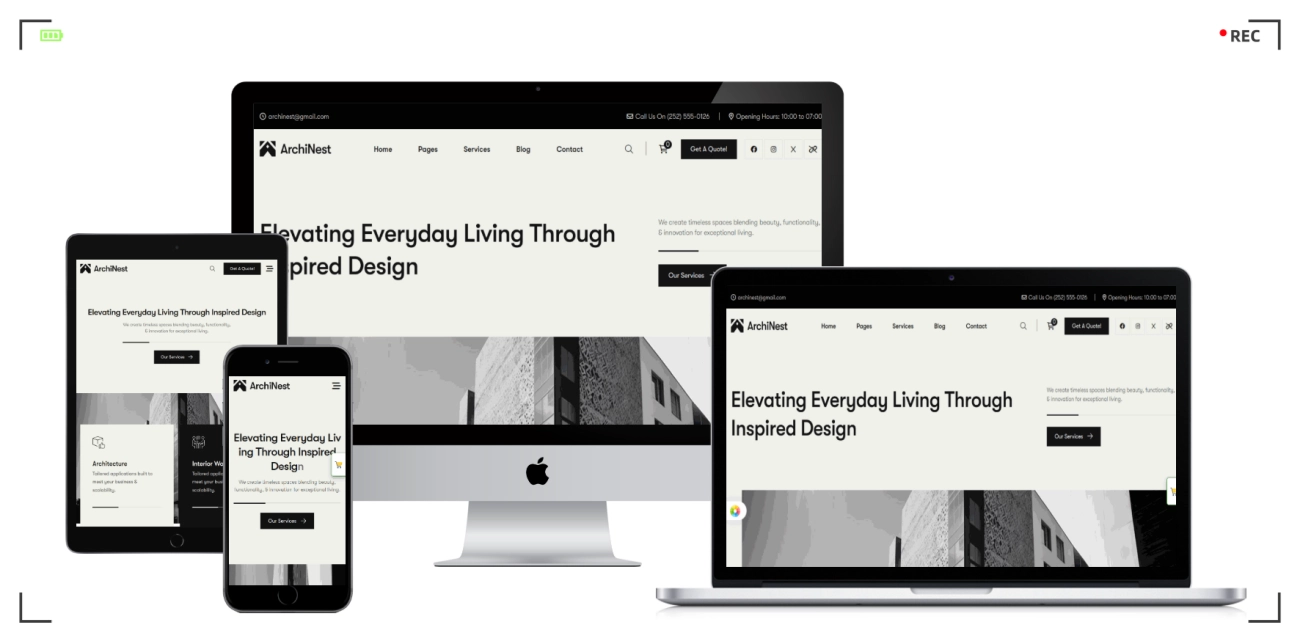 建筑装修室内设计专用 HTML 响应式网站模板