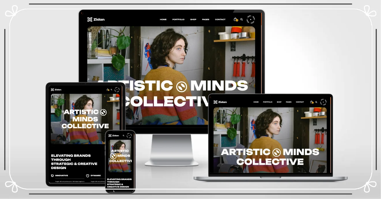 创意代理机构作品集 HTML5 响应式网站模板 | 多风格首页数字营销品牌建站模板
