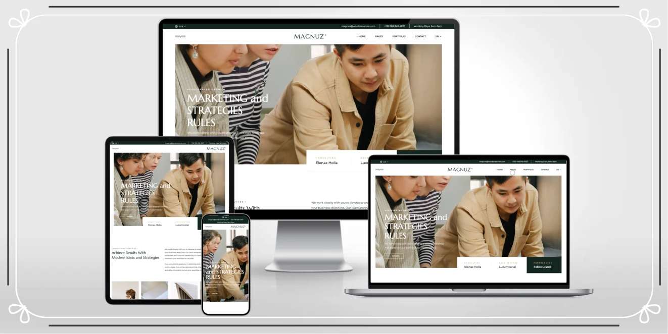 商业咨询公司 HTML 响应式网站模板 | 25+页面专业企业建站模板