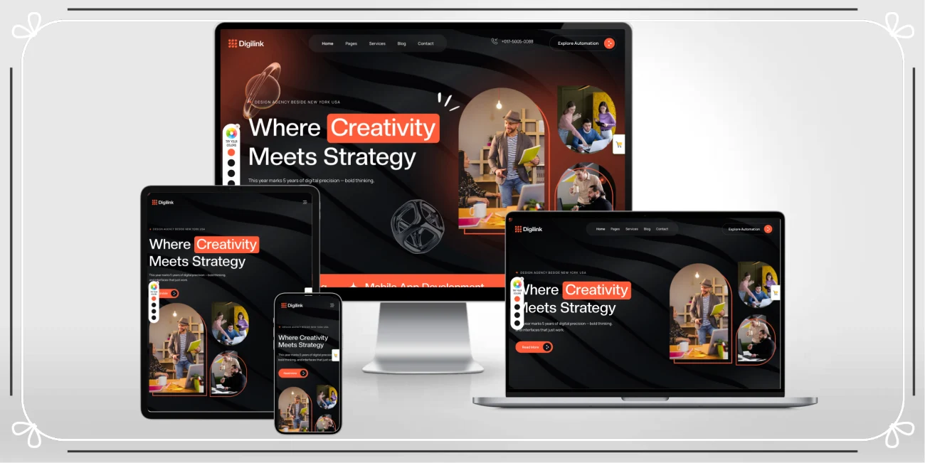 数字营销代理机构专用 HTML 网站模板 | 多首页响应式 SEO 营销建站模板