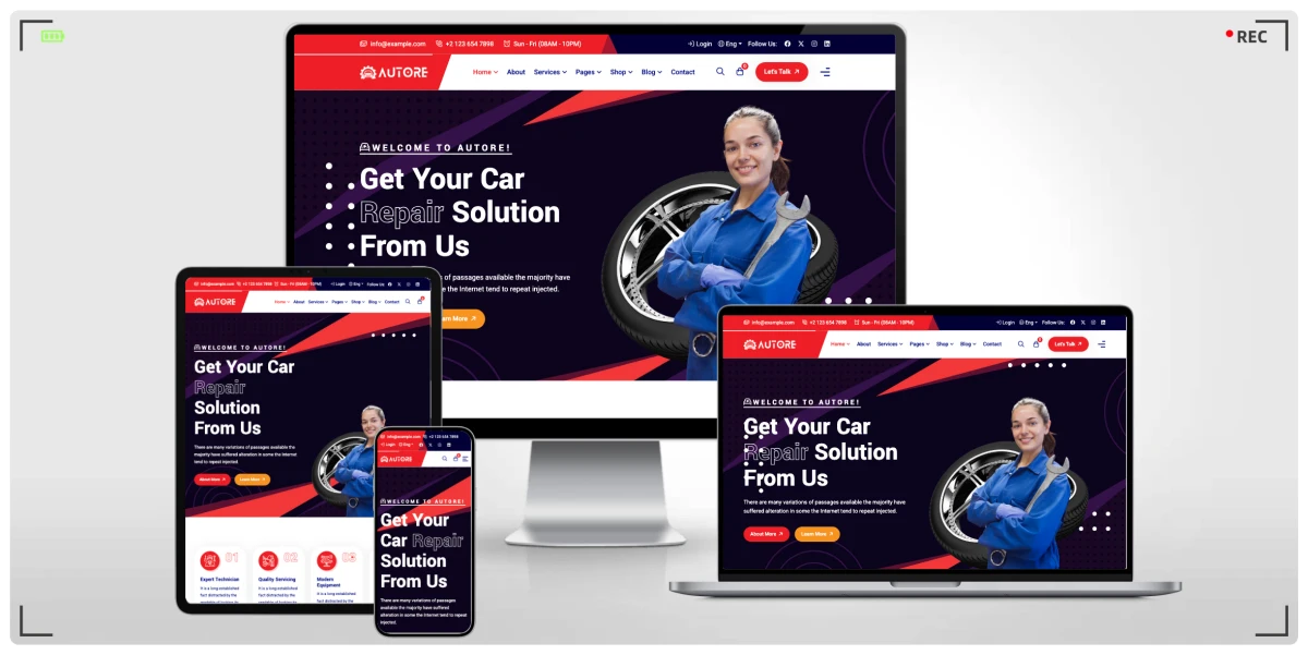 车维修服务网站 Bootstrap 模板 - 适合汽车修理厂/汽修中心/车辆保养服务的响应式前端模板