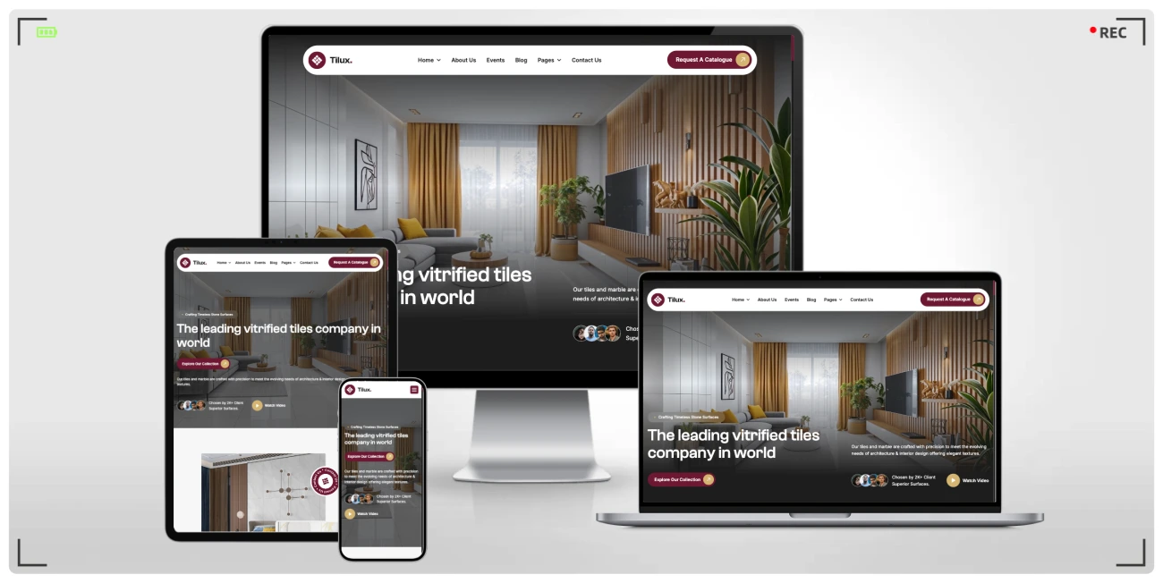 瓷砖大理石地板公司网站 HTML 模板 - 3套首页风格 | 响应式建材装修建站模板