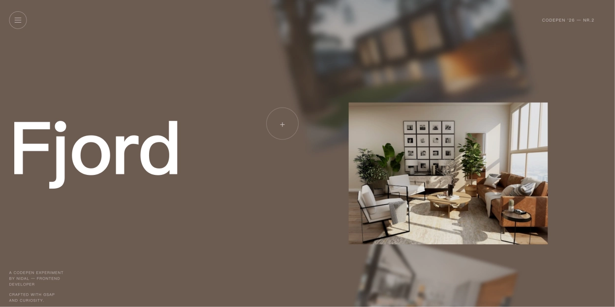 GSAP全屏图片弧形自动滚动切换特效 | 景深模糊过渡的高端滑块组件