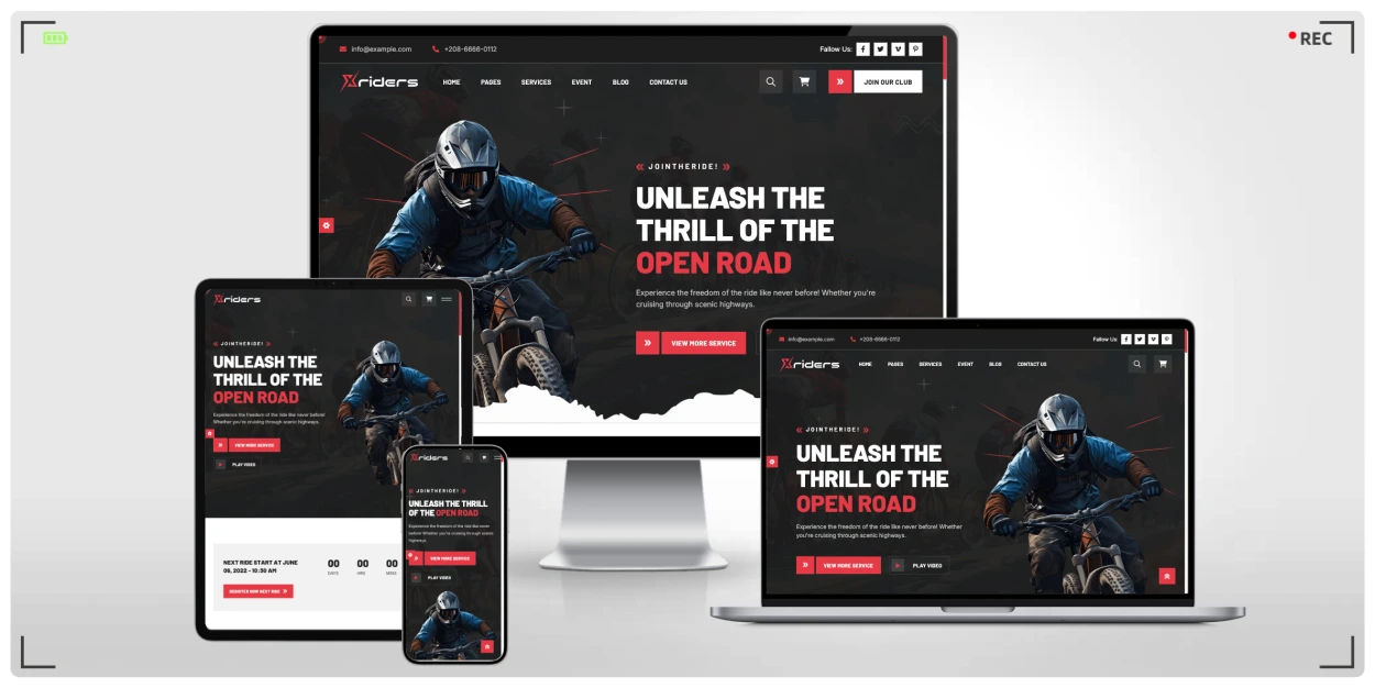 摩托车、自行车、马术、游艇与赛车俱乐部专用 HTML 网站模板 | 个性定制·响应式·快速建站