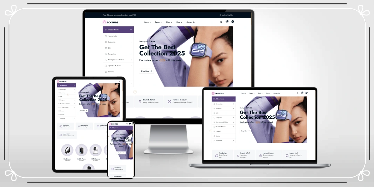 多用途电商 Bootstrap 网站模板 | 响应式设计·开箱即用·低成本建站