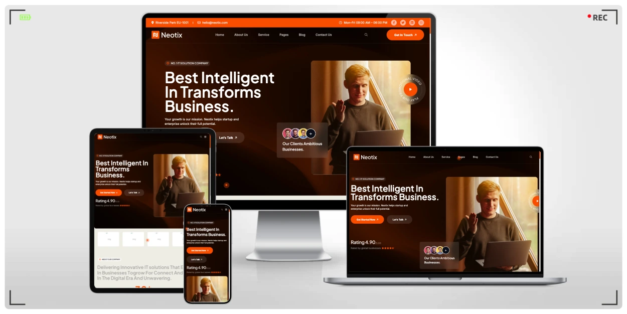 IT 服务与AI高科技公司专用 HTML 响应式网站模板
