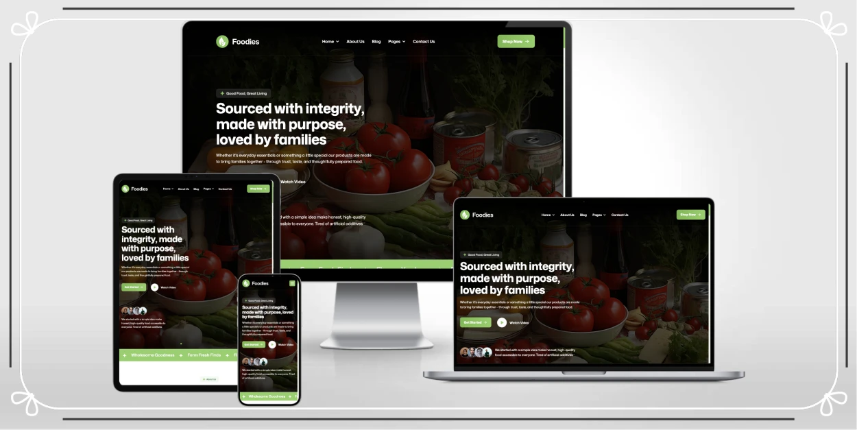 绿色食品等单品销售落地页 HTML 响应式网站模板