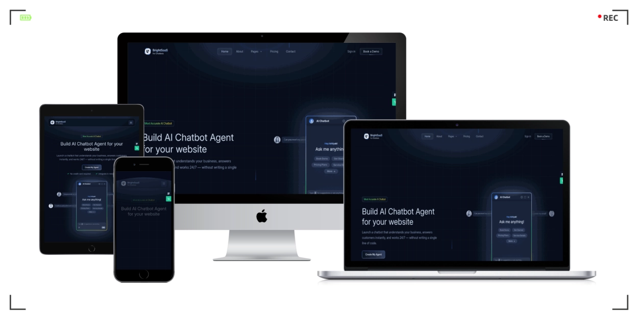 AI 公司与 SaaS 软件网站 HTML 响应式模板 | 暗黑未来风·5 套落地页·GSAP 动效·Bootstrap 5