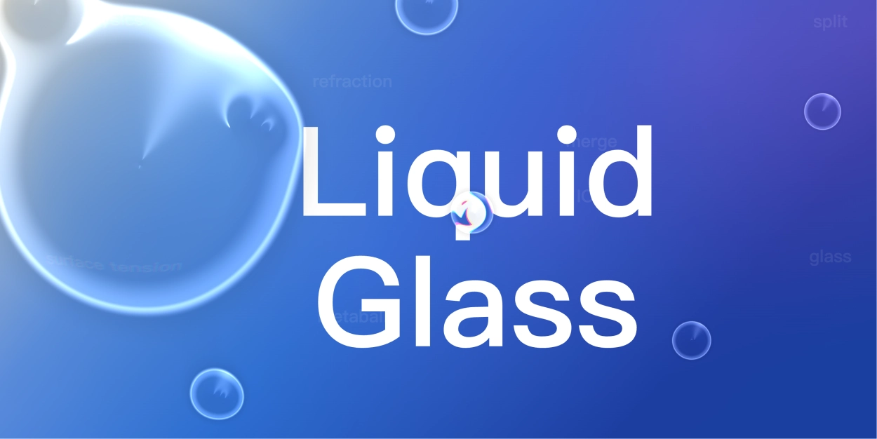  Liquid Glass液态玻璃气泡效果，Three.js实现的Metaball折射交互动画
