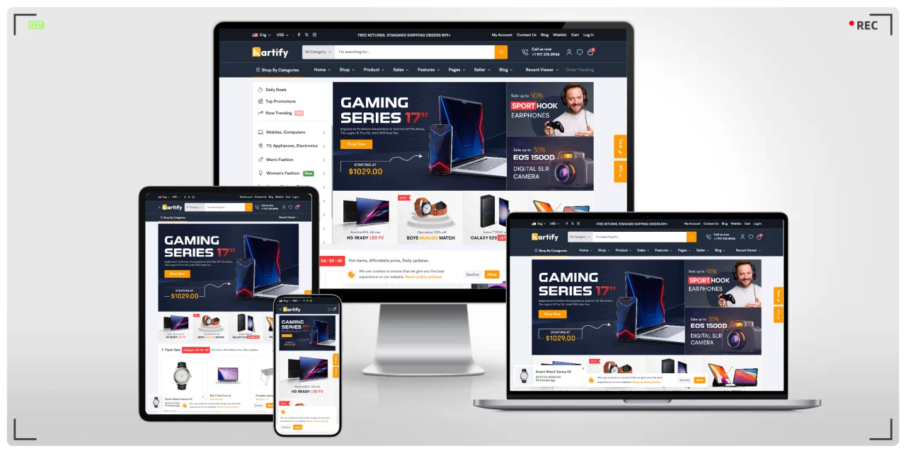 多用途综合电商网站 HTML 模板 | 80+ 页面·深色模式·Bootstrap 5 响应式设计